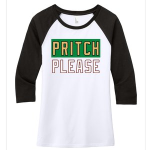 Pritch Please Women's Tri-Blend 3/4-Sleeve Raglan Shirt