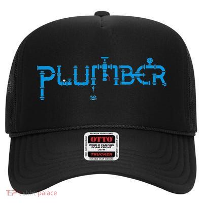 Plumbing Plumber High Crown Mesh Back Trucker Hat
