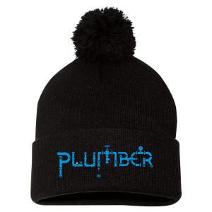 Plumbing Plumber Pom Pom 12in Knit Beanie