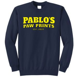 Pablo's Paw Prints, Men, Women Dog Lovers Tall Sweatshirt