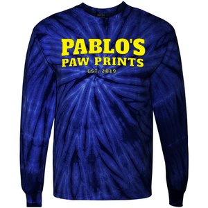 Pablo's Paw Prints, Men, Women Dog Lovers Tie-Dye Long Sleeve Shirt