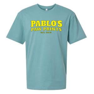 Pablo's Paw Prints, Men, Women Dog Lovers Sueded Cloud Jersey T-Shirt