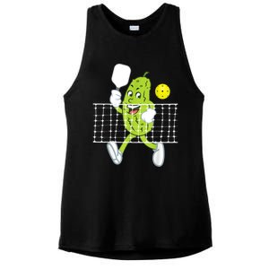 Pickle Playing Pickleball Funny Pickleball Paddleball Ladies PosiCharge Tri-Blend Wicking Tank