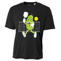 Pickle Playing Pickleball Funny Pickleball Paddleball Cooling Performance Crew T-Shirt