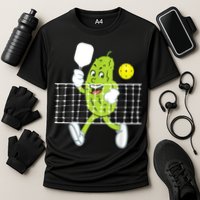 Pickle Playing Pickleball Funny Pickleball Paddleball Cooling Performance Crew T-Shirt