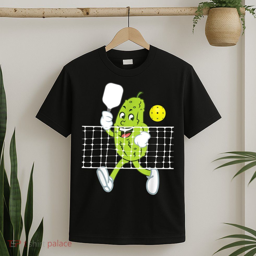 Pickle Playing Pickleball Funny Pickleball Paddleball T-Shirt