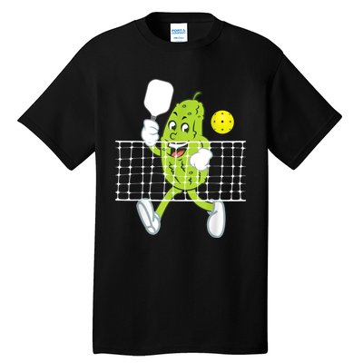 Pickle Playing Pickleball Funny Pickleball Paddleball Tall T-Shirt