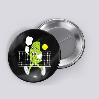 Pickle Playing Pickleball Funny Pickleball Paddleball Button
