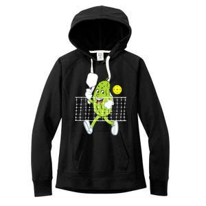 Pickle Playing Pickleball Funny Pickleball Paddleball Women's Fleece Hoodie