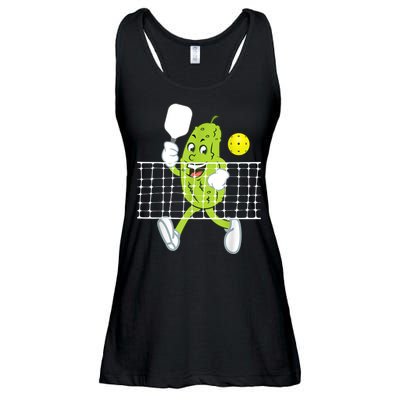 Pickle Playing Pickleball Funny Pickleball Paddleball Ladies Essential Flowy Tank