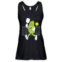 Pickle Playing Pickleball Funny Pickleball Paddleball Ladies Essential Flowy Tank