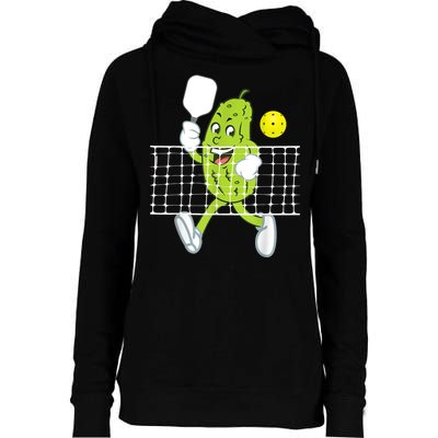Pickle Playing Pickleball Funny Pickleball Paddleball Womens Funnel Neck Pullover Hood