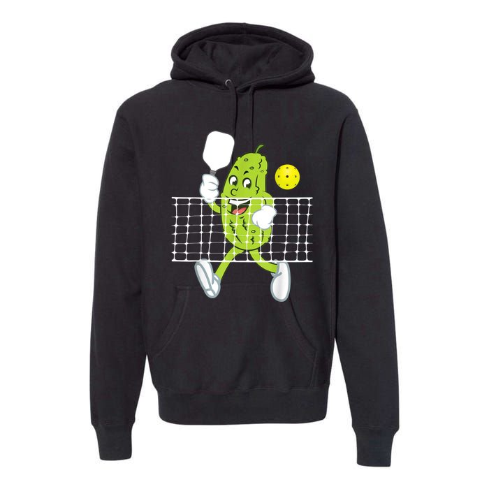 Pickle Playing Pickleball Funny Pickleball Paddleball Premium Hoodie