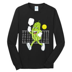 Pickle Playing Pickleball Funny Pickleball Paddleball Tall Long Sleeve T-Shirt