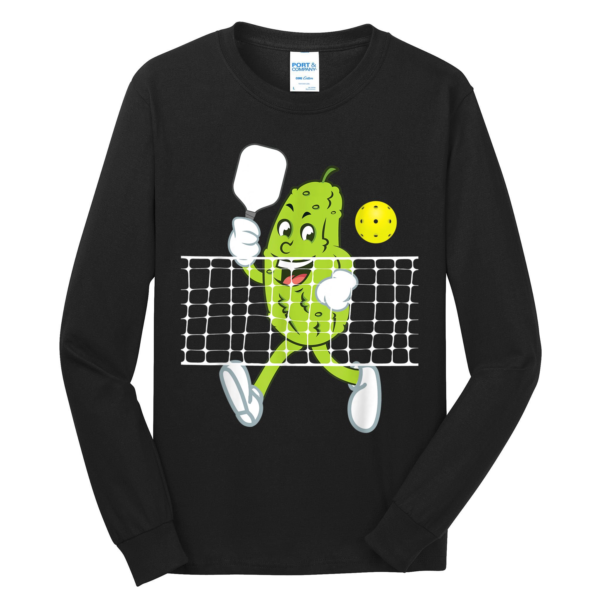 Pickle Playing Pickleball Funny Pickleball Paddleball Tall Long Sleeve T-Shirt