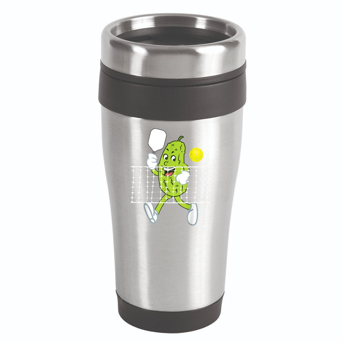 Pickle Playing Pickleball Funny Pickleball Paddleball 16oz Travel Tumbler