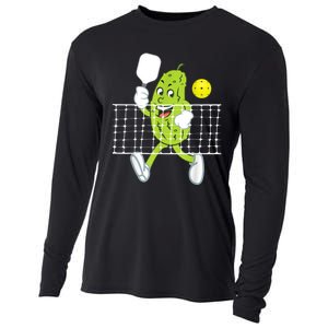 Pickle Playing Pickleball Funny Pickleball Paddleball Cooling Performance Long Sleeve Crew