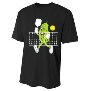 Pickle Playing Pickleball Funny Pickleball Paddleball Performance Sprint T-Shirt