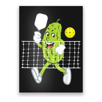 Pickle Playing Pickleball Funny Pickleball Paddleball Poster