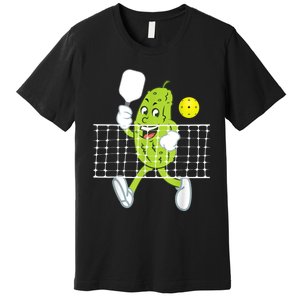 Pickle Playing Pickleball Funny Pickleball Paddleball Premium T-Shirt