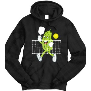 Pickle Playing Pickleball Funny Pickleball Paddleball Tie Dye Hoodie