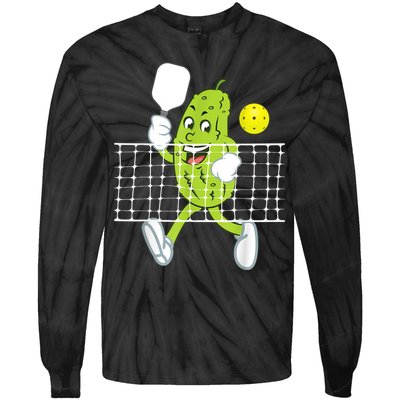 Pickle Playing Pickleball Funny Pickleball Paddleball Tie-Dye Long Sleeve Shirt