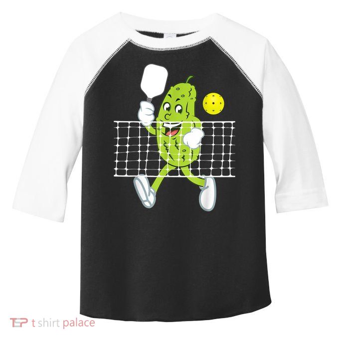 Pickle Playing Pickleball Funny Pickleball Paddleball Toddler Fine Jersey T-Shirt
