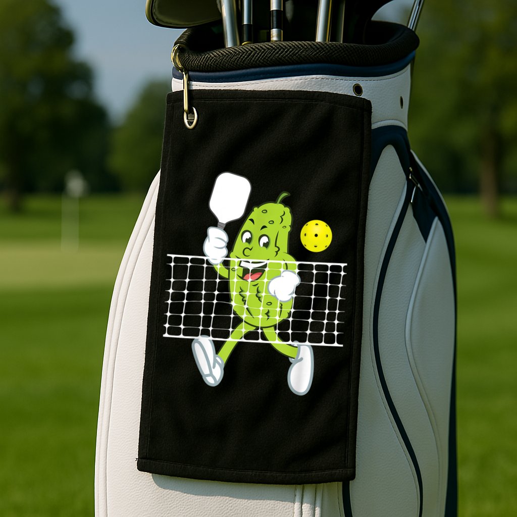 Pickle Playing Pickleball Funny Pickleball Paddleball Golf Towel