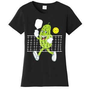 Pickle Playing Pickleball Funny Pickleball Paddleball Women's T-Shirt