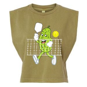 Pickle Playing Pickleball Funny Pickleball Paddleball Garment-Dyed Women's Muscle Tee