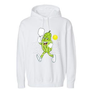 Pickle Playing Pickleball Funny Pickleball Paddleball Garment-Dyed Fleece Hoodie