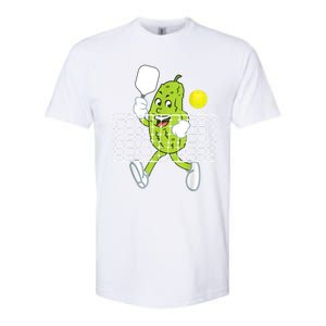 Pickle Playing Pickleball Funny Pickleball Paddleball Softstyle CVC T-Shirt