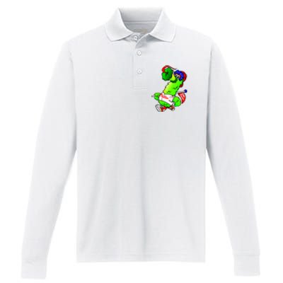 Phillie Phanatic Philadelphia Phillies Est 1883 Baseball Lover Trending For Base Performance Long Sleeve Polo