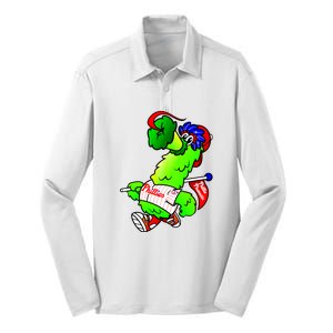 Phillie Phanatic Philadelphia Phillies Est 1883 Baseball Lover Trending For Base Silk Touch Performance Long Sleeve Polo