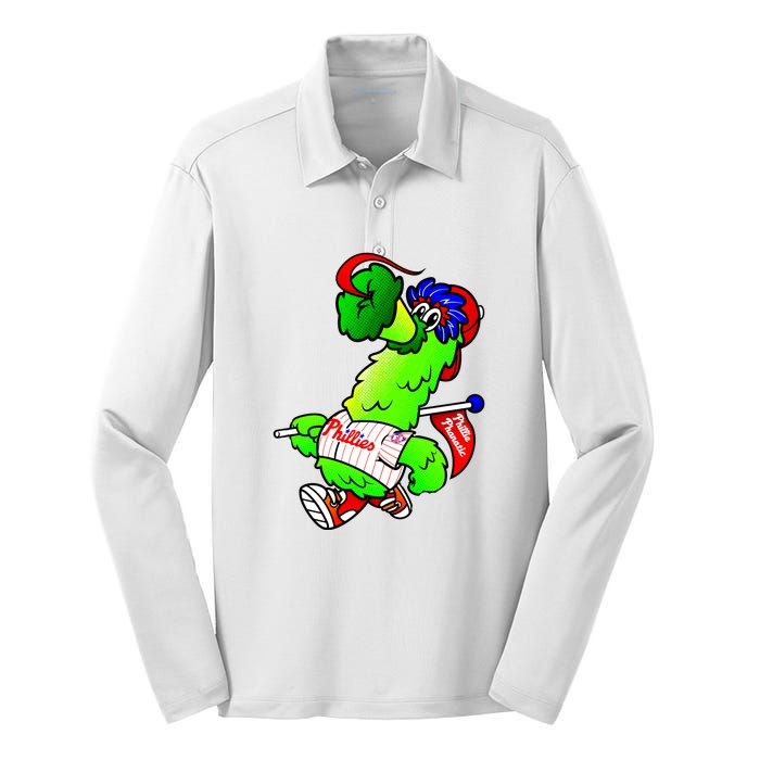 Phillie Phanatic Philadelphia Phillies Est 1883 Baseball Lover Trending For Base Silk Touch Performance Long Sleeve Polo