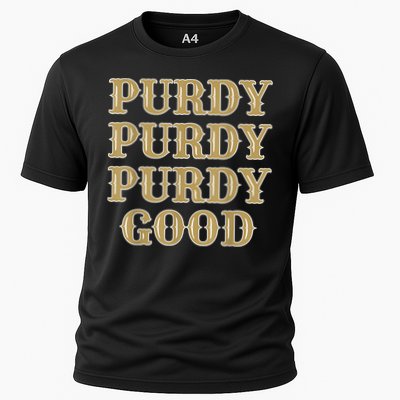 Purdy Purdy Purdy Good Football Quarterback Cooling Performance Crew T-Shirt