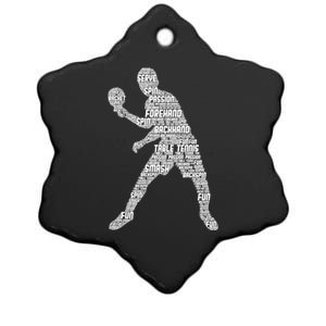 Ping Pong Player Table Tennis Cool Gift Ceramic Star Ornament