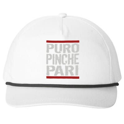 Puro Pinche Pari Funny Snapback Five-Panel Rope Hat