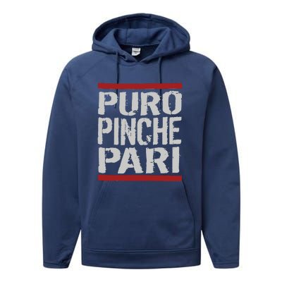 Puro Pinche Pari Funny Performance Fleece Hoodie