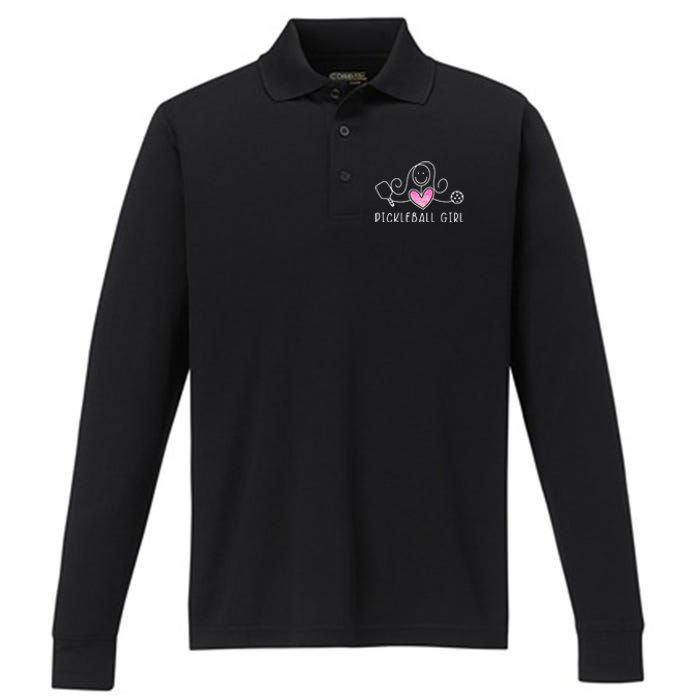 Pickleball Pickleball Pickleball Lover Performance Long Sleeve Polo