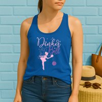 Pickleball Player Pickleballers Sports Lover Dinker Bell Gift For Girl Womens Tank Top