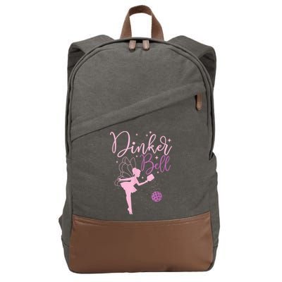 Pickleball Player Pickleballers Sports Lover Dinker Bell Gift For Girl Cotton Canvas Backpack