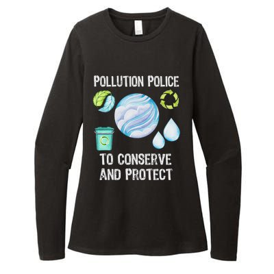 Pollution Police Protect And Clean Our Environt Cool Gift Womens CVC Long Sleeve Shirt