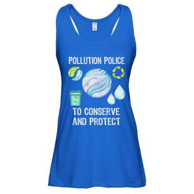 Pollution Police Protect And Clean Our Environt Cool Gift Ladies Essential Flowy Tank