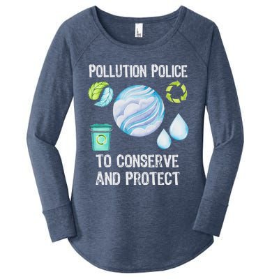 Pollution Police Protect And Clean Our Environt Cool Gift Women's Perfect Tri Tunic Long Sleeve Shirt