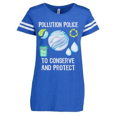 Pollution Police Protect And Clean Our Environt Cool Gift Enza Ladies Jersey Football T-Shirt