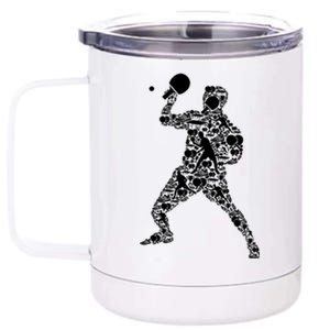 Ping Pong Player Table Tennis Gift 12 oz Stainless Steel Tumbler Cup