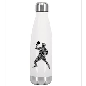 Ping Pong Player Table Tennis Gift Stainless Steel Insulated Water Bottle