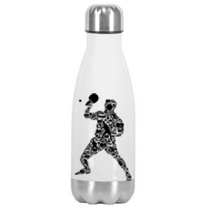 Ping Pong Player Table Tennis Gift Stainless Steel Insulated Water Bottle