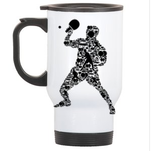 Ping Pong Player Table Tennis Gift Stainless Steel Travel Mug